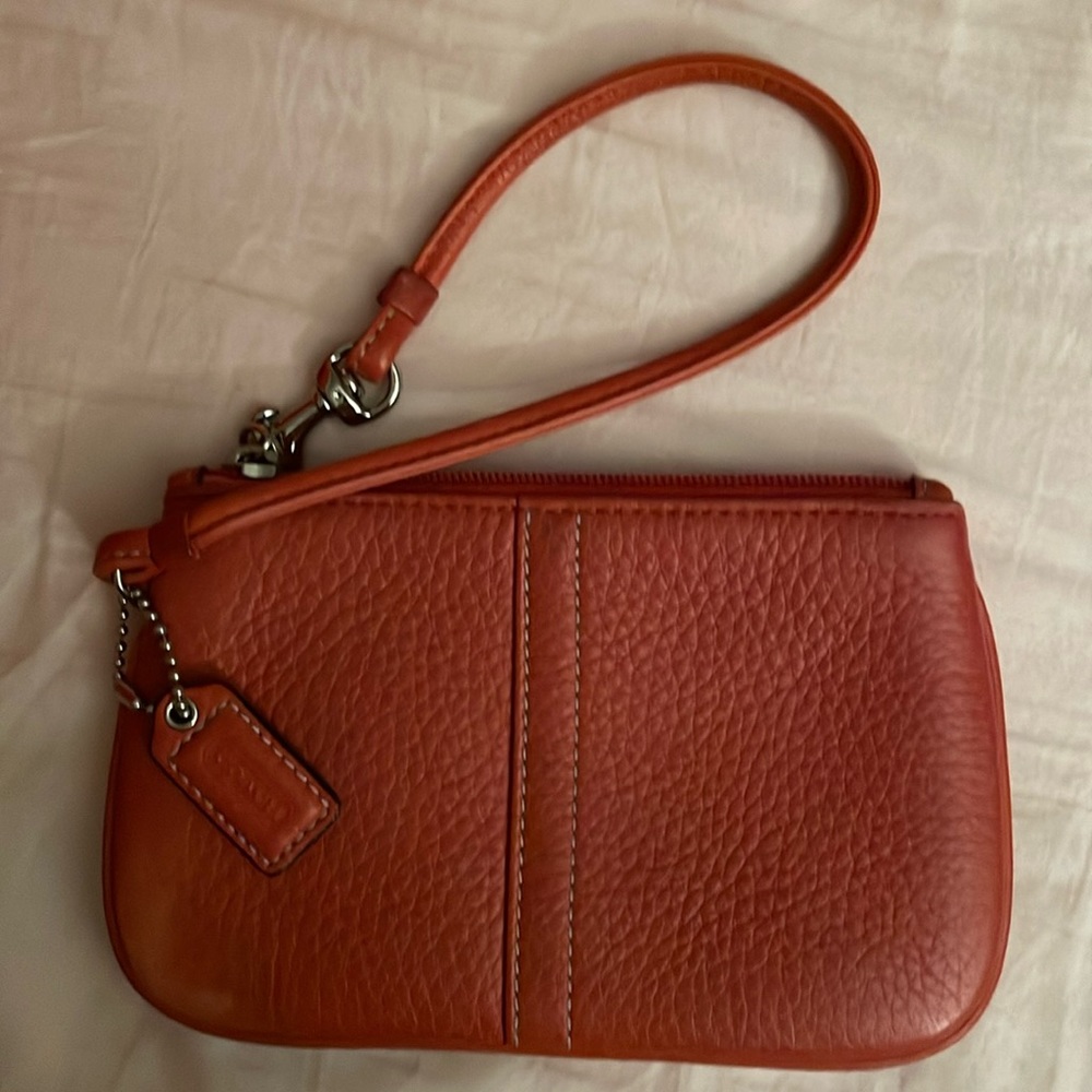 Red Coach wristlet.